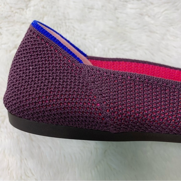Rothy’s Women's Rare Unicorn Violet Purple The Point Flats Size 8.5 - Picture 9 of 14